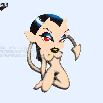 Наклейка "Чертиха" 120х95 мм. (левая) Mazepper