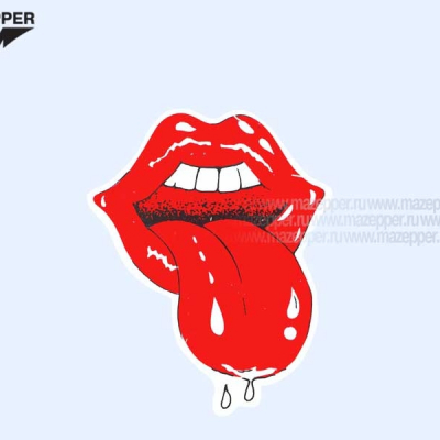 Наклейка "Язык" 90х75 мм. Mazepper
