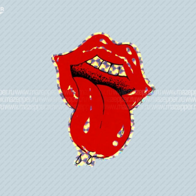 Наклейка "Язык" 90х75 мм. (голографическая) Mazepper