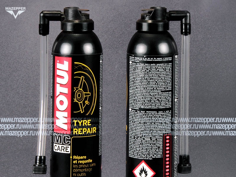 Наполнитель аварийный "MOTUL" P3 для герметизации шин Tyre Repair (300 мл.) аэрозоль Mazepper