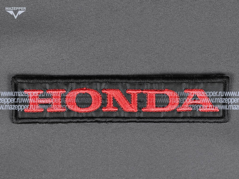 Нашивка "HONDA" - логотип 145х35 мм. (чёрный, красный) Mazepper