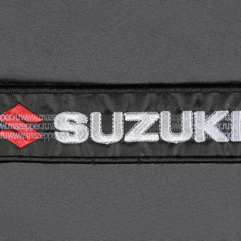 Нашивка "SUZUKI" - логотип 145х40 мм. (чёрный, белый, красный) Mazepper