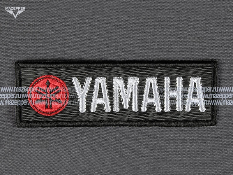 Нашивка "YAMAHA" - логотип 130х45 мм. (чёрный, белый, красный) Mazepper