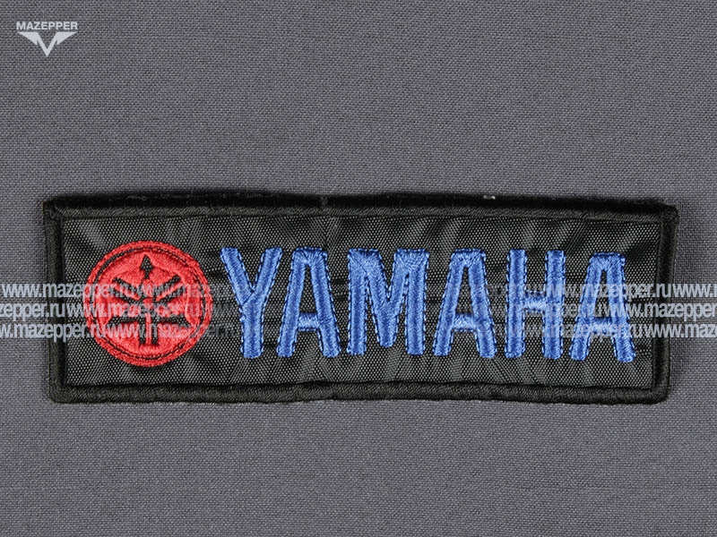 Нашивка "YAMAHA" - логотип 130х45 мм. (чёрный, синий, красный) Mazepper
