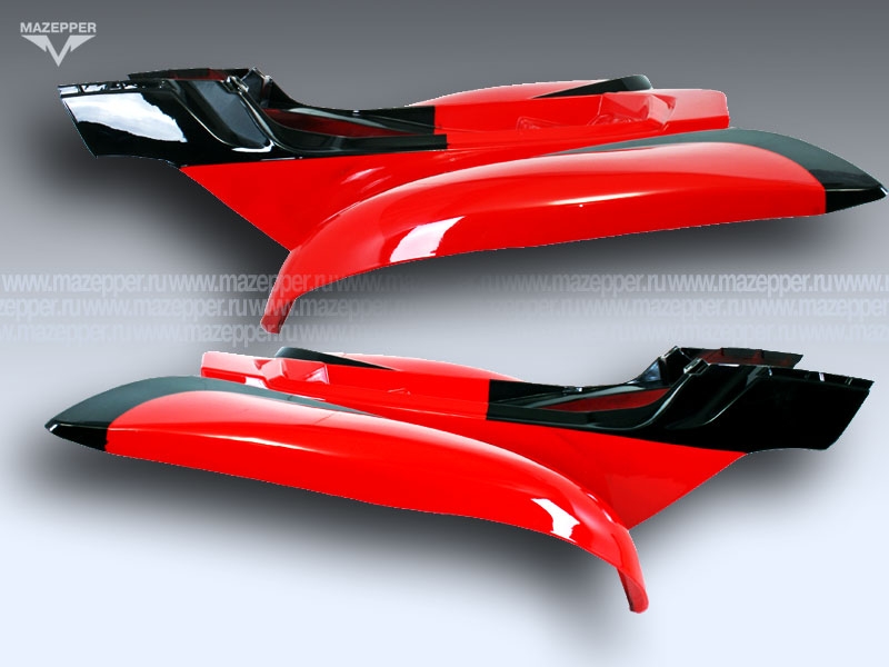 Обтекатель "Bashan" (BS200S-7A) задний (красно-чёрный) Mazepper