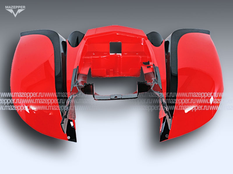 Обтекатель "Bashan" (BS200S-7A) задний (красно-чёрный) Mazepper