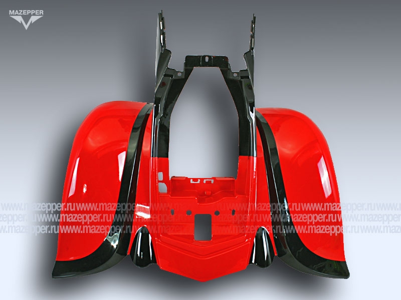 Обтекатель "Bashan" (BS200S-7A) задний (красно-чёрный) Mazepper
