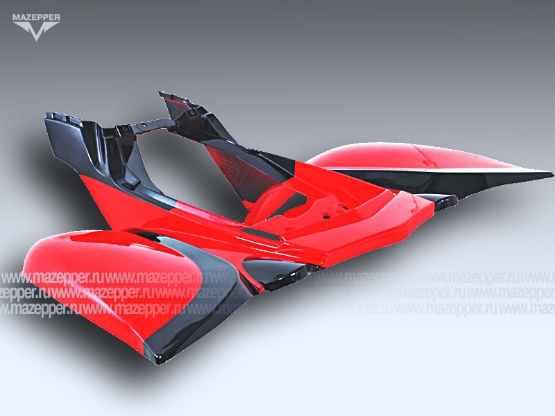 Обтекатель "Bashan" (BS200S-7A) задний (красно-чёрный) Mazepper