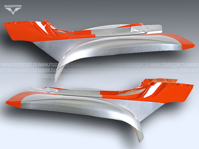 Обтекатель "Bashan" (BS200S-7A) задний (серо-оранжевый) Mazepper