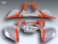 Обтекатель "Bashan" (BS200S-7A) задний (серо-оранжевый) Mazepper