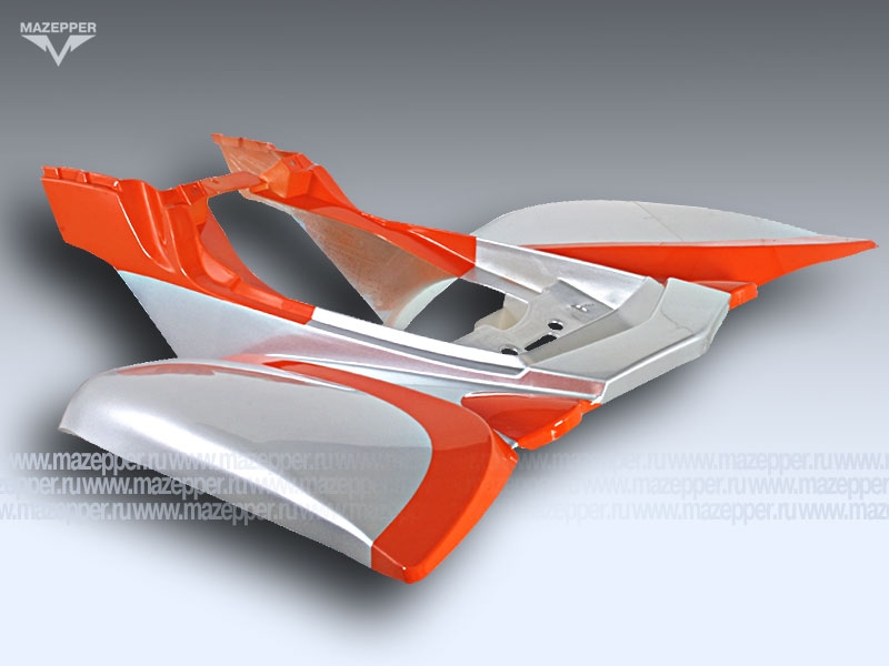 Обтекатель "Bashan" (BS200S-7A) задний (серо-оранжевый) Mazepper