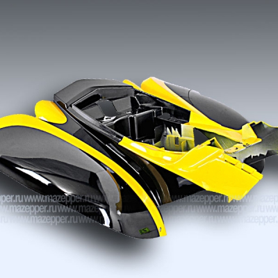 Обтекатель "Bashan" (BS250S-11B) задний (чёрно-желтый) Mazepper