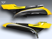 Обтекатель "Bashan" (BS250S-11B) задний (чёрно-желтый) Mazepper