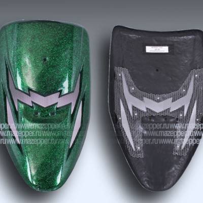 Обтекатель "Honda Tact" (AF-24) передний (зелёный металлик, сетка) Владимир Mazepper