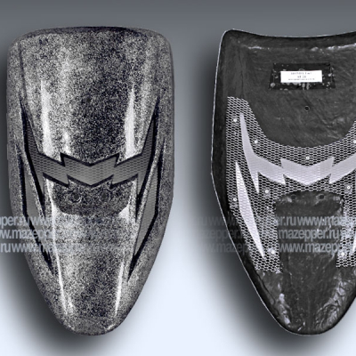 Обтекатель "Honda Tact" (AF-24) передний (серый металлик, сетка) Владимир Mazepper