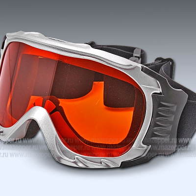 Очки мотоциклетные (кросс) "VAVAVE" S12213 серые, металлик (стекло тонированное, оранжевое) Mazepper