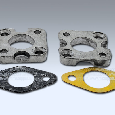 Переходник карбюратора К-65 (2 шт.) с прокладками Mazepper
