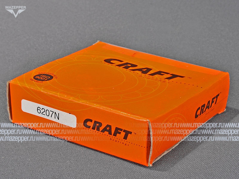 Подшипник 50207 (35х72х17 мм.) открытый, с канавкой на наружном кольце (CRAFT) Mazepper