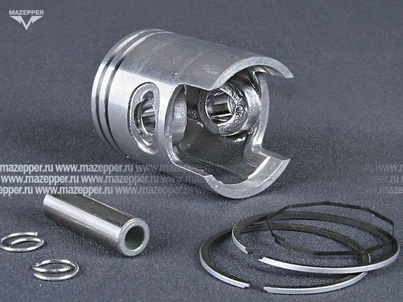Поршень "Honda" Lead (дв. AF-20E, 50 см3) 2 рем. D=40,50 мм., палец D=10 мм., кольца (Китай) Mazepper