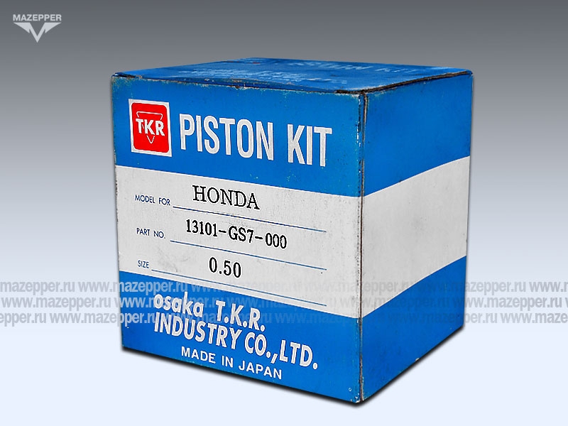 Поршень "Honda" Tact (дв. AF-05E, 50 см3) 2 рем. D=41,50 мм., палец D=10 мм., кольца (TKR) Mazepper