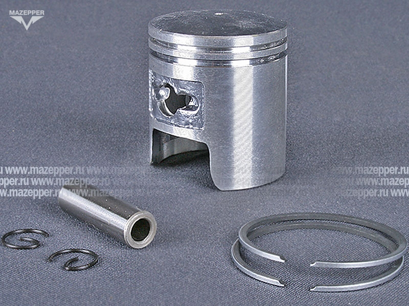 Поршень "Honda" Tact (дв. AF-05E, 50 см3) 2 рем. D=41,50 мм., палец D=10 мм., кольца (TKR) Mazepper