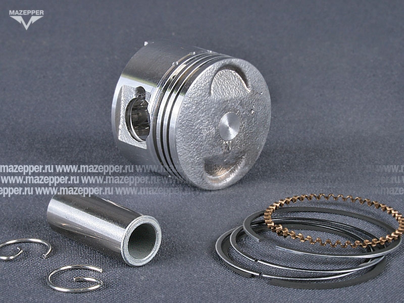 Поршень "Honling" (139 QMB, 4T, 50 см3) 2 рем. D=39,50 мм., палец D=13 мм., кольца (TMMP) Mazepper
