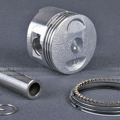 Поршень "Honling" (139 QMB, 4T, 60 см3)  норм. D=44,00 мм., палец D=13 мм., кольца (Китай) Mazepper