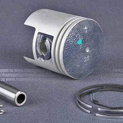 Поршень "Honling" (1E41QMB, 60 см3), "Suzuki" (GS-50) 1 рем. D=43,25 мм., палец D=10 мм. в сб. S.E.E Mazepper