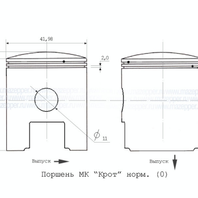Поршень МК "Крот"  норм. 0 (Таганрог) Mazepper