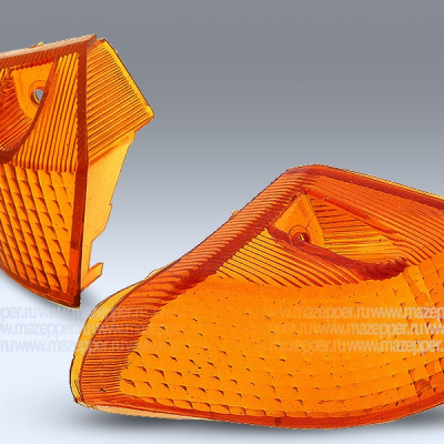 Рассеиватель фонаря указателя поворота "Honda Dio" (AF-27) задний, жёлтый, левый Mazepper