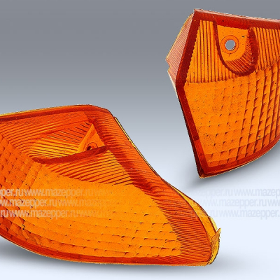 Рассеиватель фонаря указателя поворота "Honda Dio" (AF-27) задний, жёлтый, правый Mazepper
