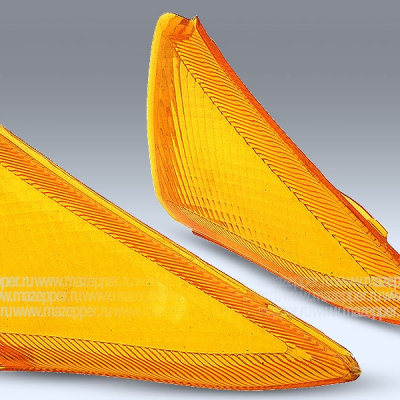 Рассеиватель фонаря указателя поворота "Honda Lead" (AF-48) передний, жёлтый, правый Mazepper