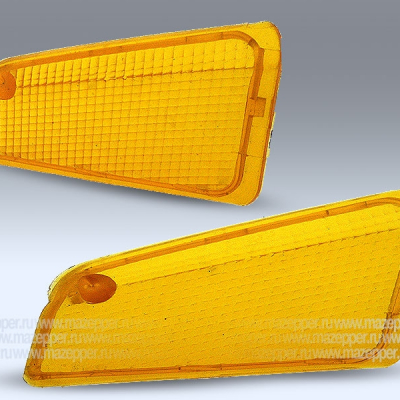 Рассеиватель фонаря указателя поворота "Suzuki Address V100" (100 см3) передний, жёлтый, правый Mazepper