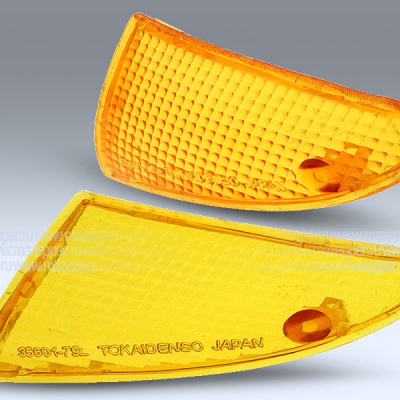 Рассеиватель фонаря указателя поворота "Suzuki Let's 2" передний, жёлтый, левый Mazepper