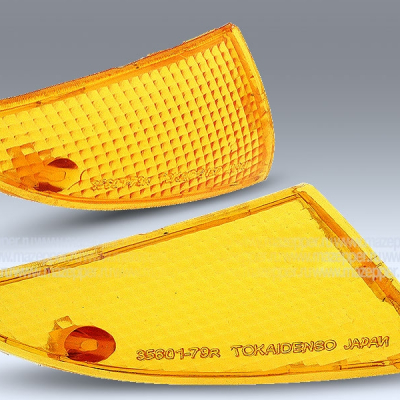 Рассеиватель фонаря указателя поворота "Suzuki Let's 2" передний, жёлтый, правый Mazepper