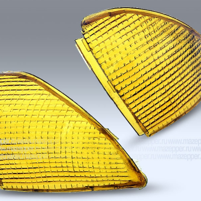 Рассеиватель фонаря указателя поворота "Yamaha Jog" задний, жёлтый, правый Mazepper