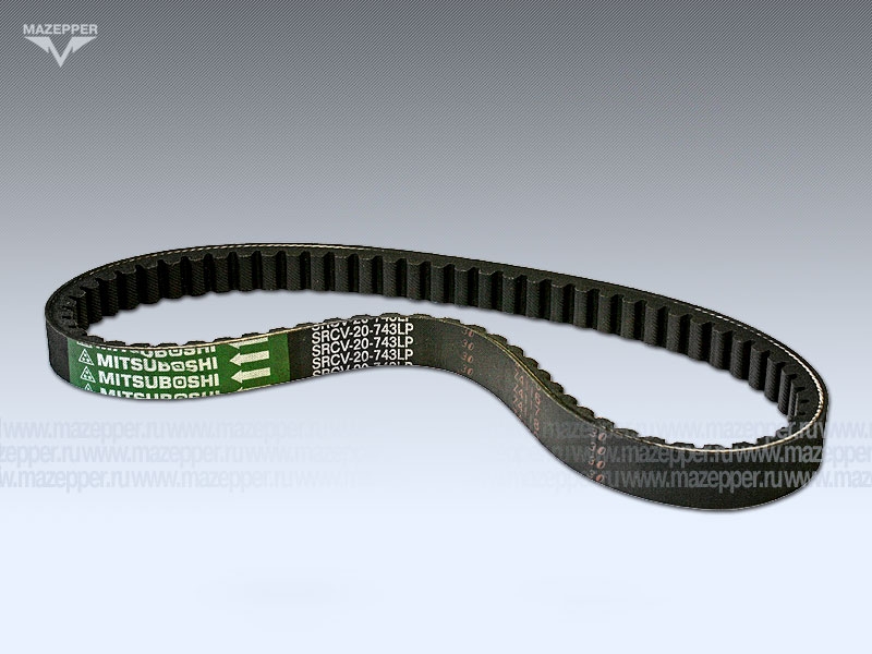 Ремень вариатора 743х20 "Honling" (дв. 152 QMI, 125 cм3) Mitsuboshi Mazepper