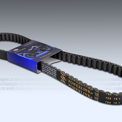 Ремень вариатора 788х18,1 "Honling", "Stels" (дв. 1E40QMB, 2T, 50-70 см3), "Yamaha Jog" (POWERLINK) Mazepper