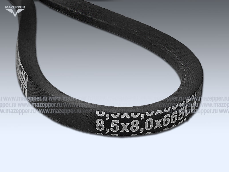 Ремень клиновой 665х8,5х8 "Буран" вентилятора (Powerbelt) Mazepper