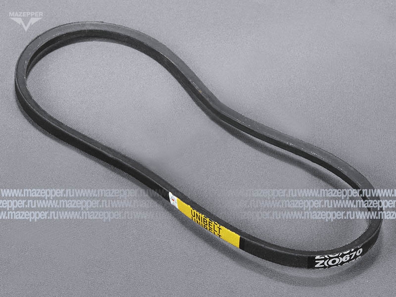 Ремень клиновой Z- 670 Б/П (для насадки "Болгарка") UNIBELT Mazepper