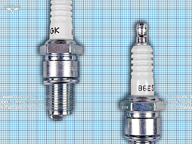 Свеча зажигания "NGK" B6ES             (14 х 19 мм.) Mazepper