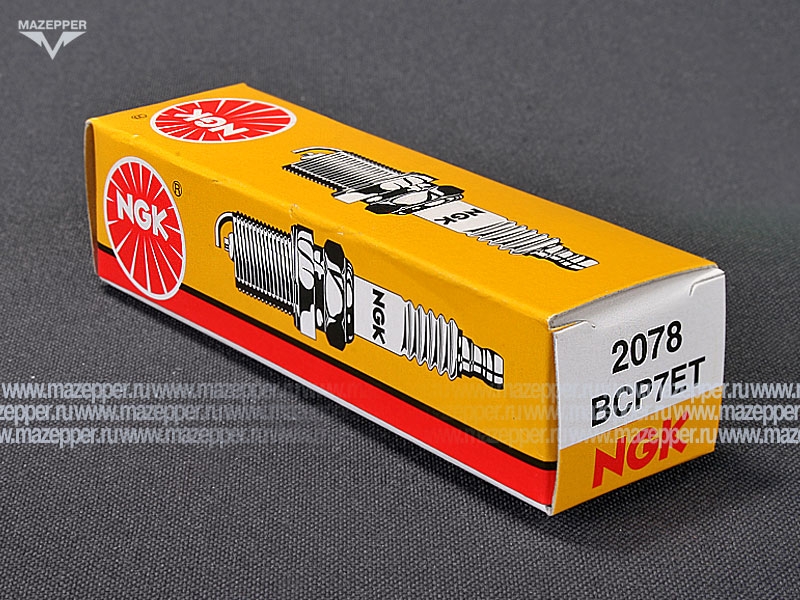 Свеча зажигания "NGK" BCP7ET         (14 х 19 мм.) (3 электрода массы) Mazepper