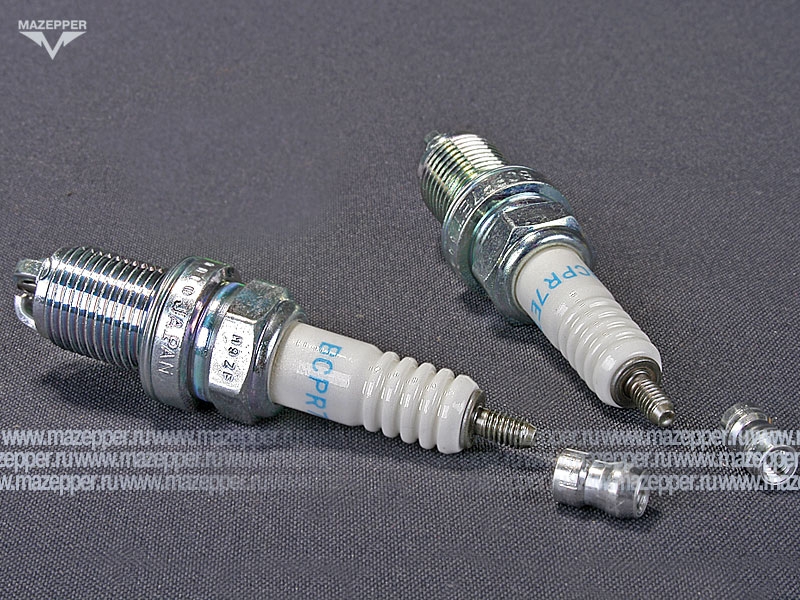 Свеча зажигания "NGK" BCPR7ET      (14 х 19 мм.) (3 электрода массы) Mazepper