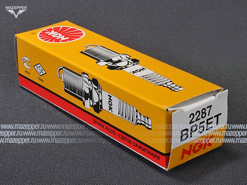 Свеча зажигания "NGK" BP5ET         (14 х 19 мм.) (3 электрода массы) Mazepper