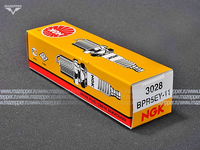 Свеча зажигания "NGK" BPR5EY-11   (14 х 19 мм.) Mazepper