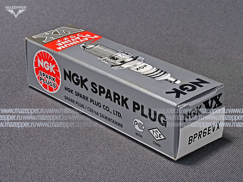 Свеча зажигания "NGK" BPR6EVX     (14 х 19 мм.) Platinum Mazepper