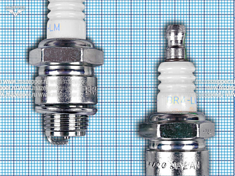 Свеча зажигания "NGK" BR4LM          (14 х  11,2 мм.) Mazepper