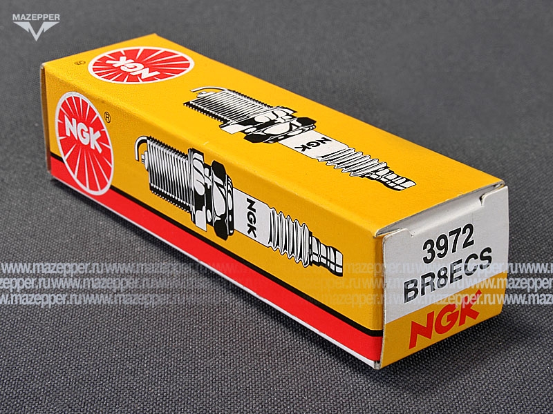 Свеча зажигания "NGK" BR8ECS        (14 х  19 мм.) Mazepper