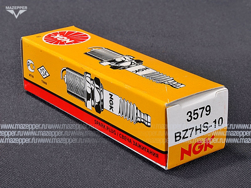 Свеча зажигания "NGK" BZ7HS-10      (14 х 12,7 мм.) Mazepper