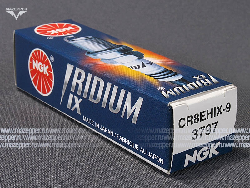 Свеча зажигания "NGK" CR8EHIX-9     (10 х  19 мм.) Iridium Mazepper